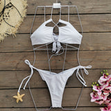 Solid Color With Diamond Chain Solid Color Split Swimsuit Women 2025 New Two-Wear