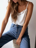 Lace Lace Splicing Sling Vest Woman 2025 Summer Set-Up