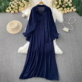 Wind Leisure Two Sets Of Women Loose Outside Thin Long-Sleeved Shirt Cover Skinny Sling