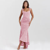 Summer Hot New Sexy Fashion Word Thoracic Fish Bone Pack Hip Fish Tail Dress