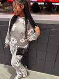 Trend Printing Wood Cotton Loose Sweaters Y2K Hip Hop Street Men And Women Take A Break-Outfit