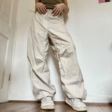 Summer New Style Spice Girls Fashion Street Retro Leisure Low-Waisted Loose Woven Trousers-Outfit