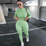 Winter Casual Two 2 Piece Set Sweatsuits Tracksuit For Women Outfits Turtleneck Crop Top Pants Suits Black Matching
