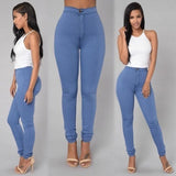 Slim Pencil High Waist Pants Spring Autumn Solid Color Office Ladies Tight Trousers Work Wear Femme-Outfit