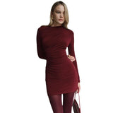Autumn Women's Clothing New Fashion Temperament Long Sleeves Credal Dress Dress