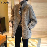 Lamb Wool Jackets Women Autumn Winter Trendy Imitation Fur Coats Casual Loose Khaki Jacket Zipper Cardigan Coat
