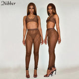 see-through pants woman 2021 sexy sexy high-waist patchwork see-through leggings body shaping striped demon style