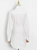 Black Casual Twist Front Shirts Female Lapel Long Sleeve Korean Slim Fashion Woman Blouses Clothing New Spring