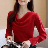 Women Blusas Mujer De Moda 2021 Long Sleeve White Blouse V-neck Chiffon Blouse Shirt Women Blouses Shirts Tops Blusa