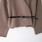 Homemade New Women's Classic Fashion With Belt Soft Coat