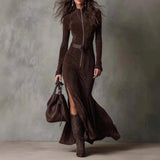New Women's Big Collar Hair, Short Thick Long-Sleeved Coat