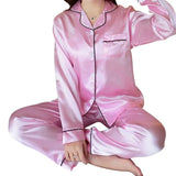 Sleeve Silk Pajamas Spring Women Summer Pajama Sets Silk Pijama Sleepwear Pyjamas Plus Size 4XL 5XL Nightwear