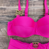 Solid Color Slings With Braided Hard-Packed Swimsuit Women 2025 New