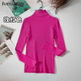 2022 Basic Turtleneck Women Sweaters Autumn Winter Tops Slim Women Pullover Knitted Sweater Jumper Soft Warm