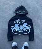 autumn and winter men fun pattern printed casual hoodie Harajuku Gothic style couple trendy sweatshirt streetwear 703-0-Outfit