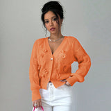 And Winter New Sweater Women's Tops Solid Color Long-Sleeved Bow Knitted Shirt