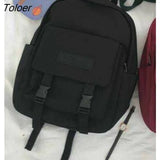 Women Safari Style Patchwork Nylon Multi-pockets Harajuku Waterproof Laptops School Collage Simple All-match