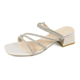 And Slippers Fairy Style Dress Lady Slippers Slips Heel Sandals Women 2025 Summer New Fashion Cool