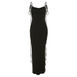 Toloer Summer New Women's Fashion Sling Sexy Back Slim Wrap Hip Temperament