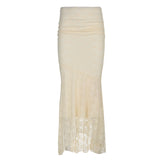 Design Of Spice Girl Style Is Detachable. Two Solid Color Lace Dresses With Buttocks And Fish Tails Are New In Early Autumn 2023.-Outfit