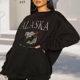 2021 Vintage Zip up Women Sweatshirts Streetwear Letter Printed Hoodies Women Back To The Basics Loose Sweatshirt with