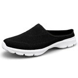 o'clock All-match Men Casual Mules Super Light Male Flat Shoes Fashion Breathable Couple Half Slippers Soft Bottom Big