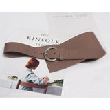 Pu Leather Multicolor Asymmetrical Wide Long Belt Personality Women New Fashion Tide All-match Spring Autumn 2023
