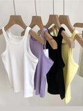 Women Tank Tops Sexy Cropped Top Female Women Summer Camisole Camis Black White Sport Clothes For Women-Outfit