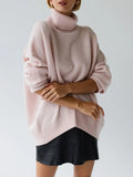 Turtleneck Women Sweater Oversize Warm Knitted Pullover Loose Sweater Woman Winter 2022 Thick Sweater Winter