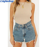 casual black summer sweater women sleeveless chic women grey blue green pullover