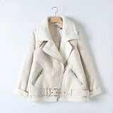 2024 Autumn And Winter 2024 New Women's Street Fashion 6 Color Motorcycle Fur Integrated Coat W015 086-Outfit