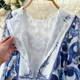 Autumn Dress New 2025 Small Design Style Holiday Style Retro Print Sleeve Chiffon Long
