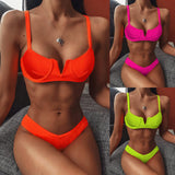 Toloer New Bikini Ebay Bikini V-Neck Swimsuit Ladies Splits Swimsuit Direct Sale-Outfit