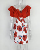 Women's Shoulder-Print Repair Kite Short Lady Jumpsuit
