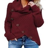 Turtleneck Loose Solid Color Women's Sweater Long Sleeve