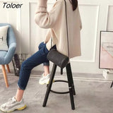 Sweater Women Side Slit Casual Womens Pullovers Ribbed XXL Loose Winter Simple Elegant All-match Fashion