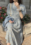 Romantic Floral O-Neck Long Maxi