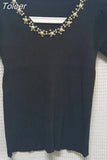 Sweaters 2023 Women Clothes V-neck Beading Pullover Fashion Korean Woman Puff Sleeve Sweater Elegant Tops Pull