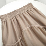 Skirt Thin Skirt 2023 New High Waist Half Skirt Medium-Long Thin A-Shaped Gauze Skirt-Outfit