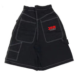 Hip-Hop Street Letter Fully Embroidered Denim Shorts Men's High Street Casual Wide-Legged Pants-Outfit