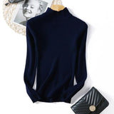 Autumer Winter Women Sweater Knitted Striped Solid Korean Fashion Pullover Slim Long Sleeve Blouse Knit Tops Pulls
