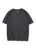 Oversized T shirt Women Cotton 220g Solid Loose O Neck Black Tops Women 2022 Tees Ladies Oversize Boyfriend Tshirt