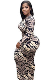 Print Leopard Sexy Midi Bodycon