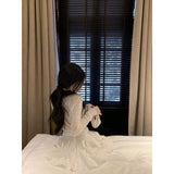 And Light Sunscreen Knitted Cardigan First Love Fluen Lace Little White Dress Two Sets Of
