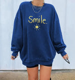 T Shirt Women 2021 Loose Long Sleeve Pullover Tops Spring Autumn Ladies Casual Letter Printing Oversized Woman