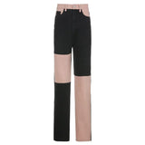 Women's Jeans Straight High Waist Pants Vintage Boyfriends Mom Ripped Jeans Streetwear Female Fashion Denim