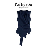 Price Korean High-End Wearing Strap Design Sense V Collar Sleeveless Vest Straight Slack Suit