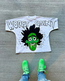 Kd Is Little Devil Graffiti Hip-Hop Printed Street Short-Sleeved T-Shirt Men And Women Retro Loose In Summer-Outfit