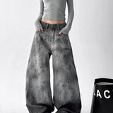 Wide-Legged Jeans Women Spring And Autumn New High-Waisted Loose Thin Trumpet