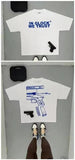 Men's T-Shirt Y2K Short-Sleeved Men's Former Dormitory Hip-Hop Loose Letter Printing Handsome Fried Street Round Collar Cotton Oversized T-Shirt-Outfit